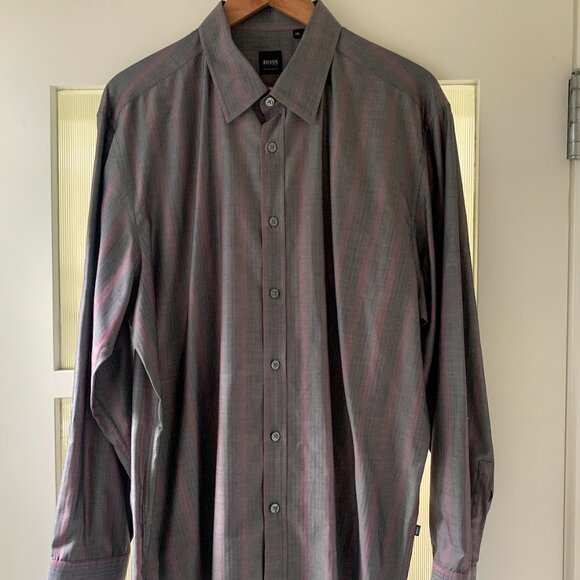 Hugo Boss "Lucas" Regular Fit Cotton Dress Shirt - Size XXL - Picture 1 of 6